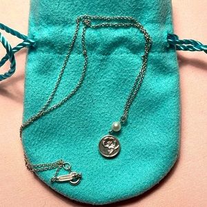 RARE TIFFANY & CO. NATURES ROSE SILVER PEARL NECKLACE